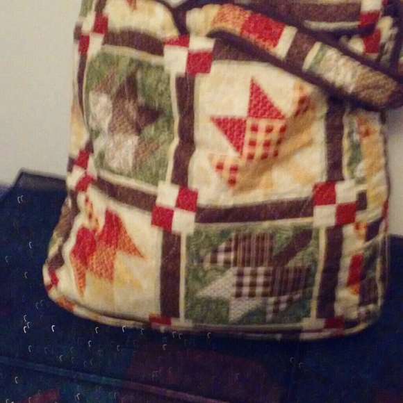 Maple Leaf Block Printed Tote Bag - Picture 1 of 5